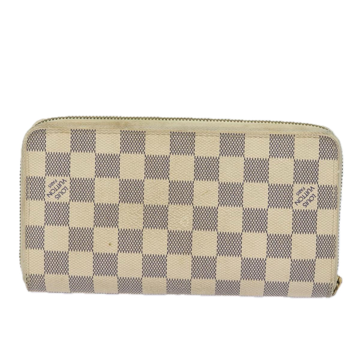 LOUIS VUITTON Damier Azur Zippy Organizer Long Wallet N60012 LV Auth 81220