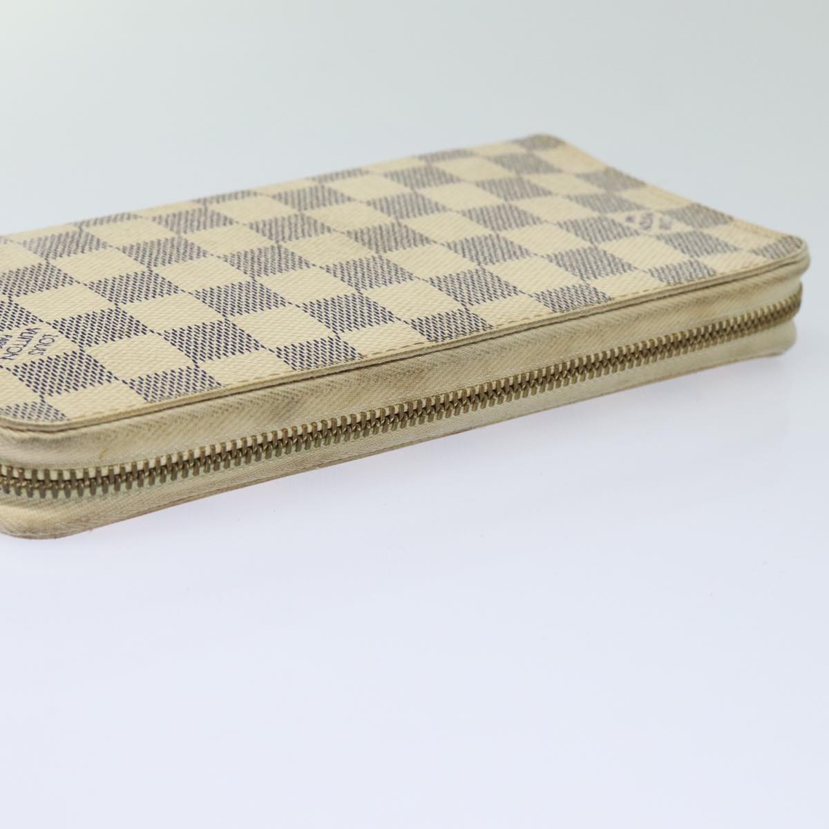 LOUIS VUITTON Damier Azur Zippy Organizer Long Wallet N60012 LV Auth 81220