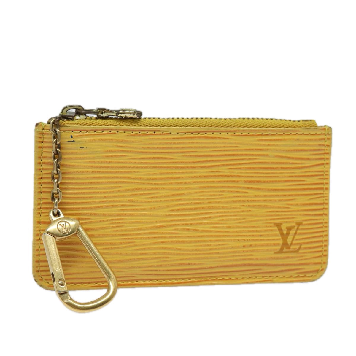 LOUIS VUITTON Epi Pochette Cles Coin Purse Yellow M63809 LV Auth 81225