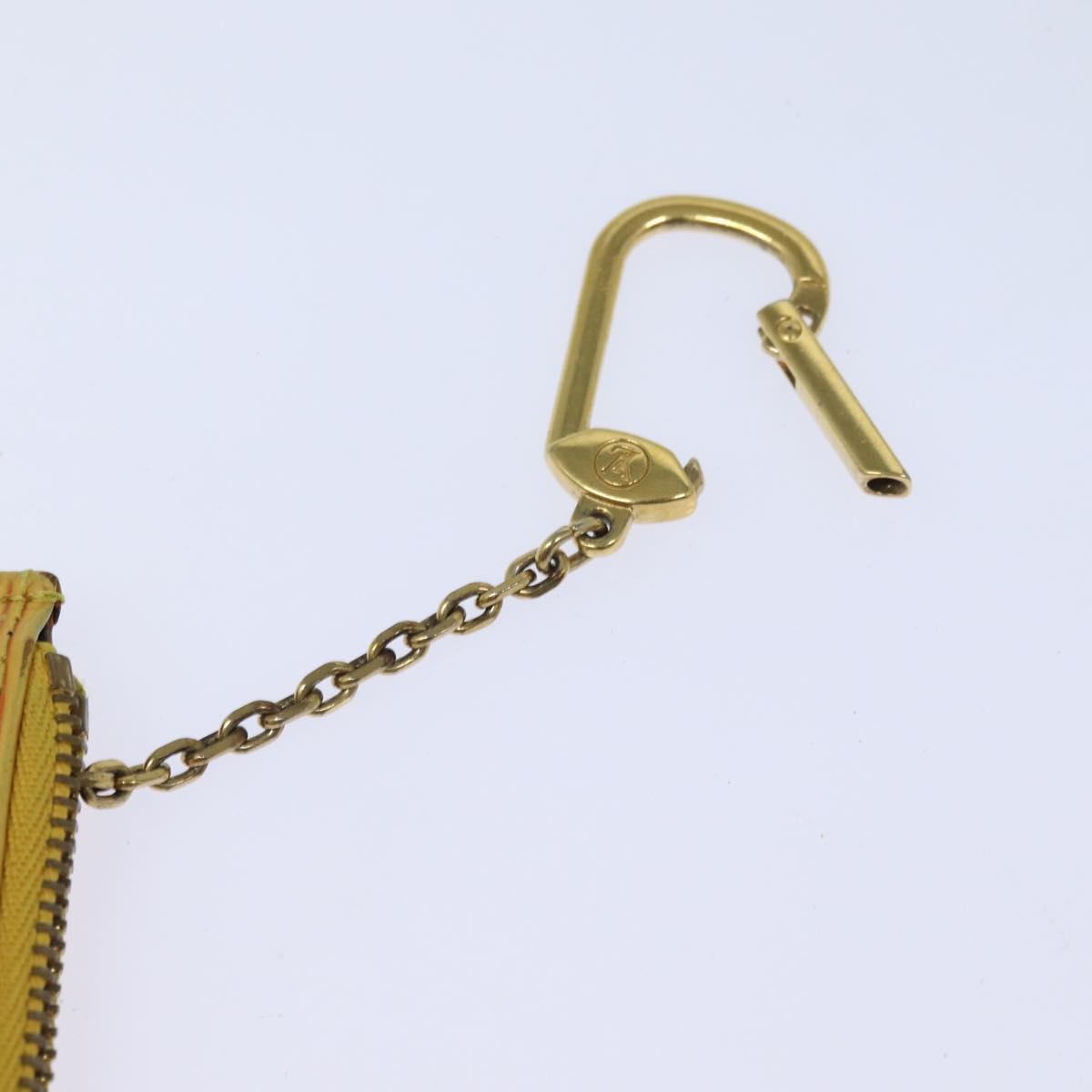 LOUIS VUITTON Epi Pochette Cles Coin Purse Yellow M63809 LV Auth 81225