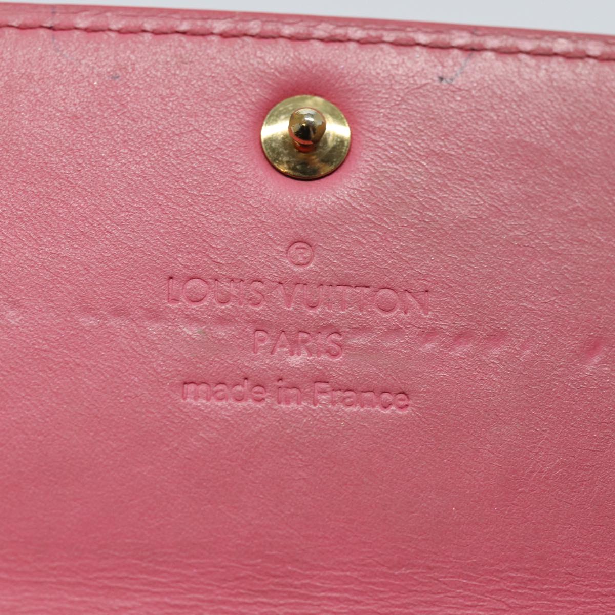 LOUIS VUITTON Vernis Portefeiulle Sarah Wallet Fran Boise M9140F LV Auth 81228