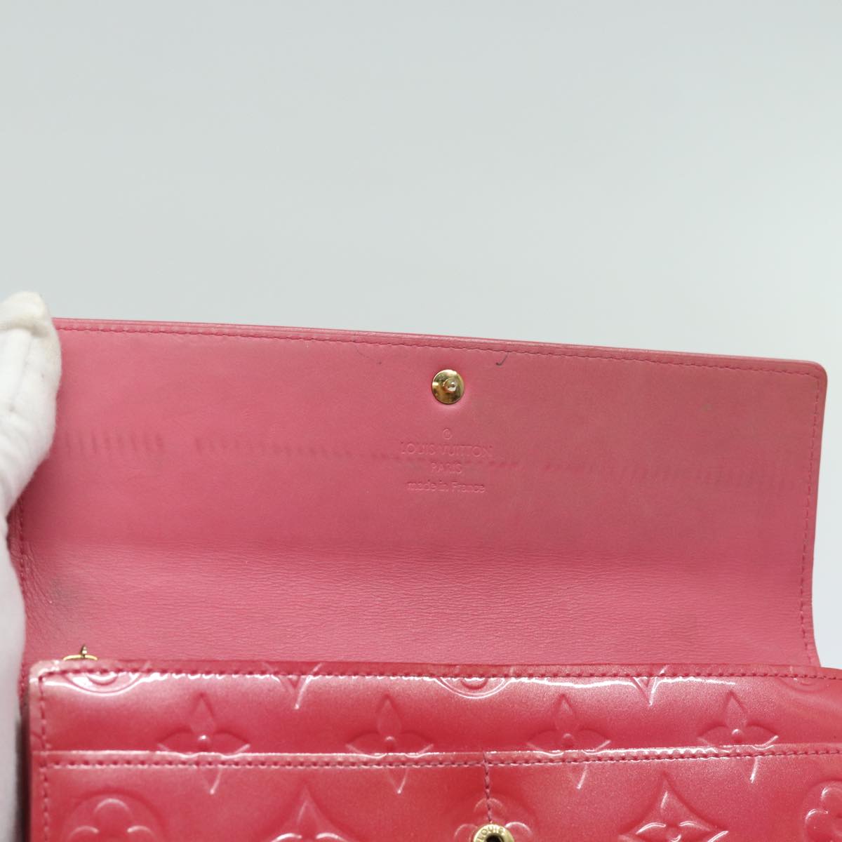 LOUIS VUITTON Vernis Portefeiulle Sarah Wallet Fran Boise M9140F LV Auth 81228