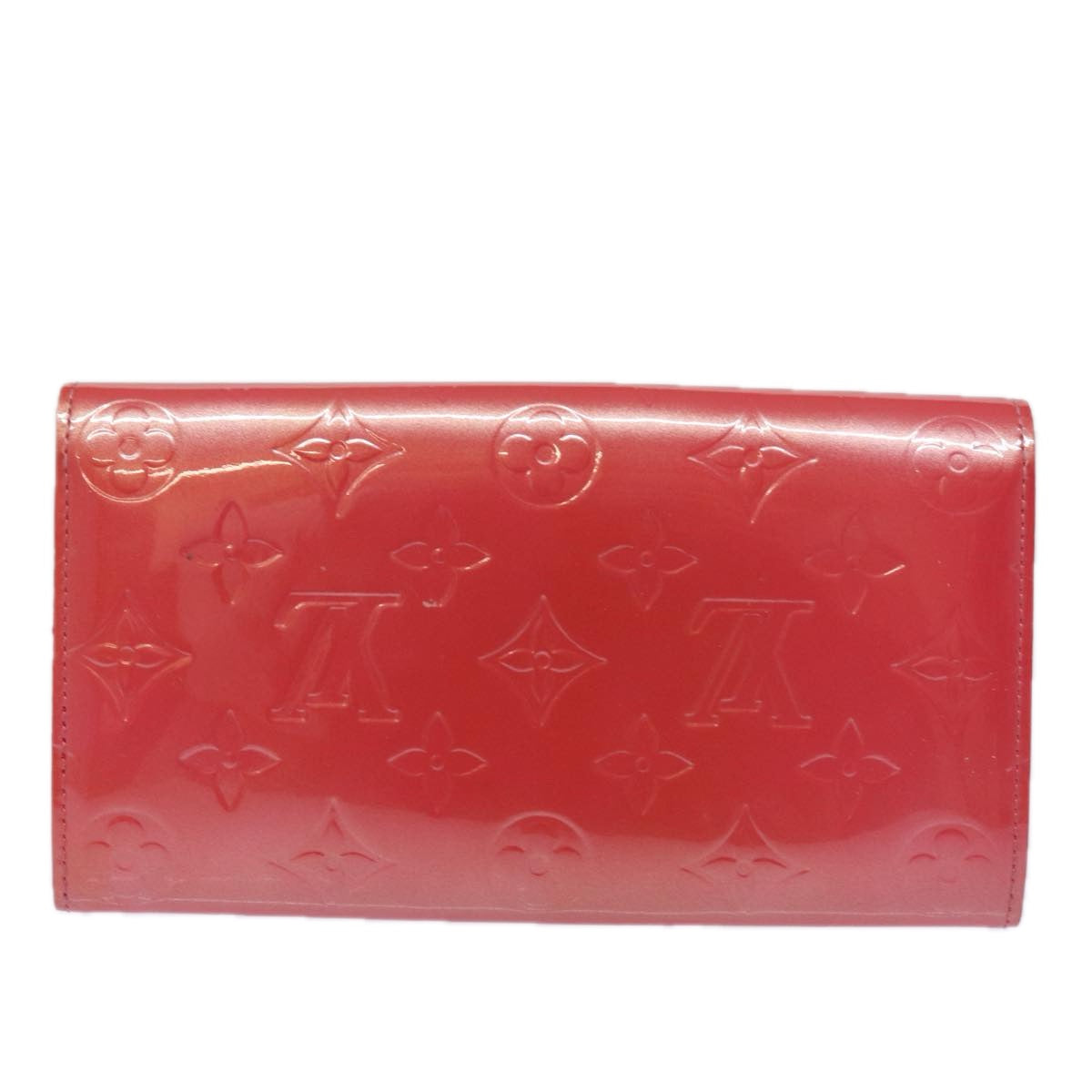 LOUIS VUITTON Vernis Portefeiulle Sarah Wallet Fran Boise M9140F LV Auth 81228