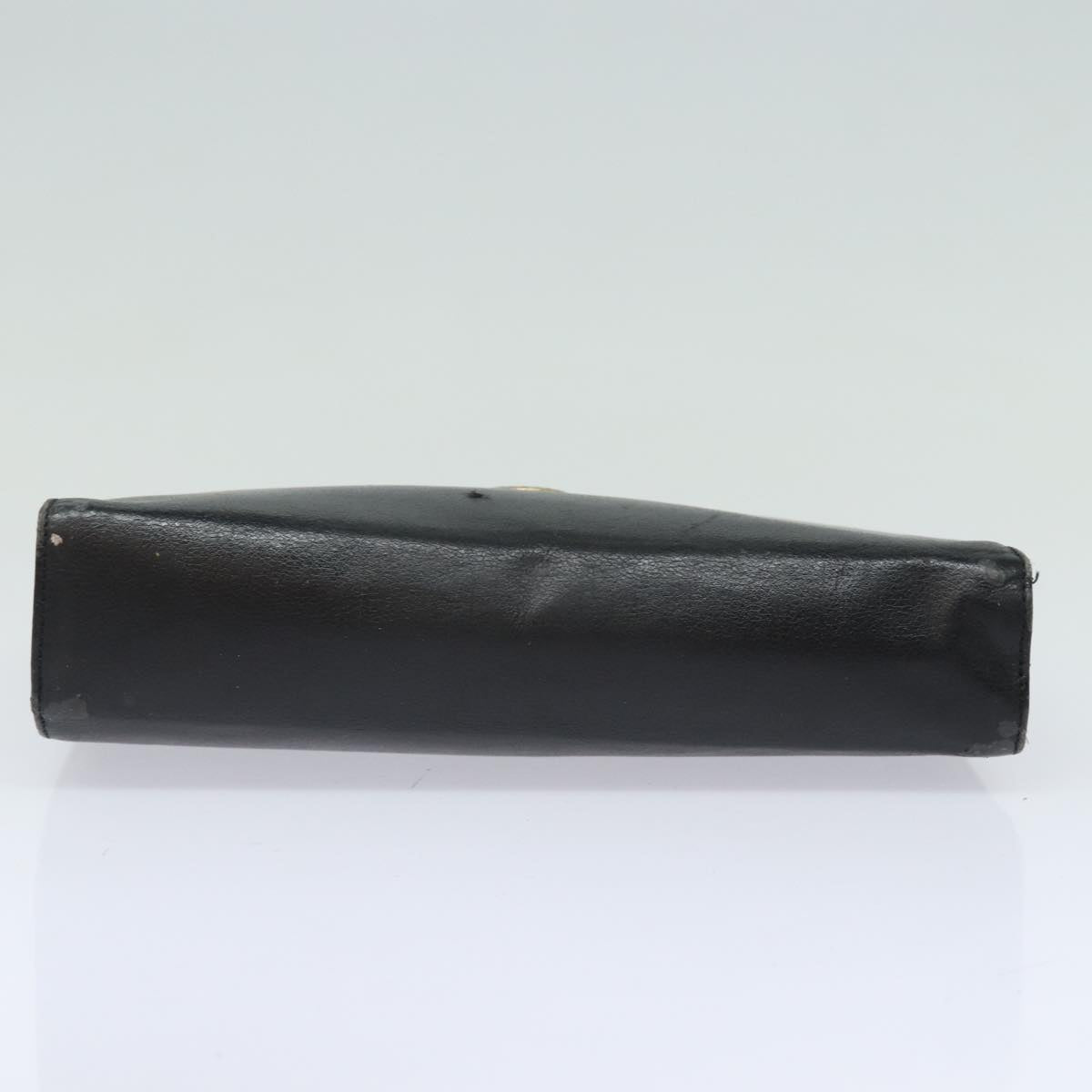 VALENTINO Clutch Bag Leather Black Auth 81331