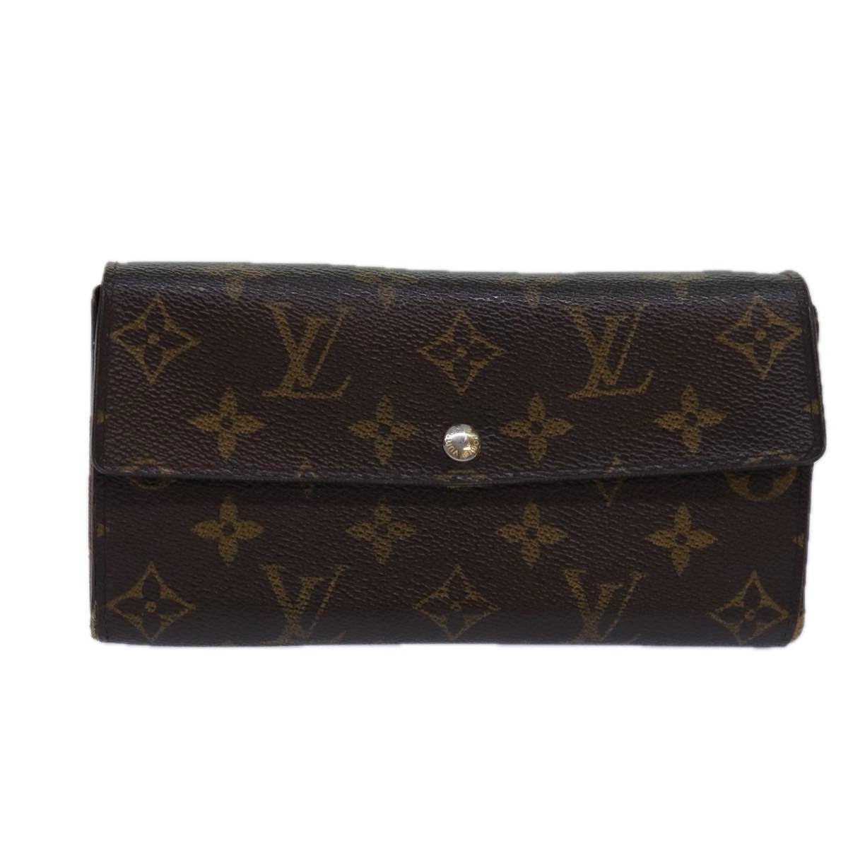 LOUIS VUITTON Monogram Portefeuille Sarah Long Wallet M60531 LV Auth 81362