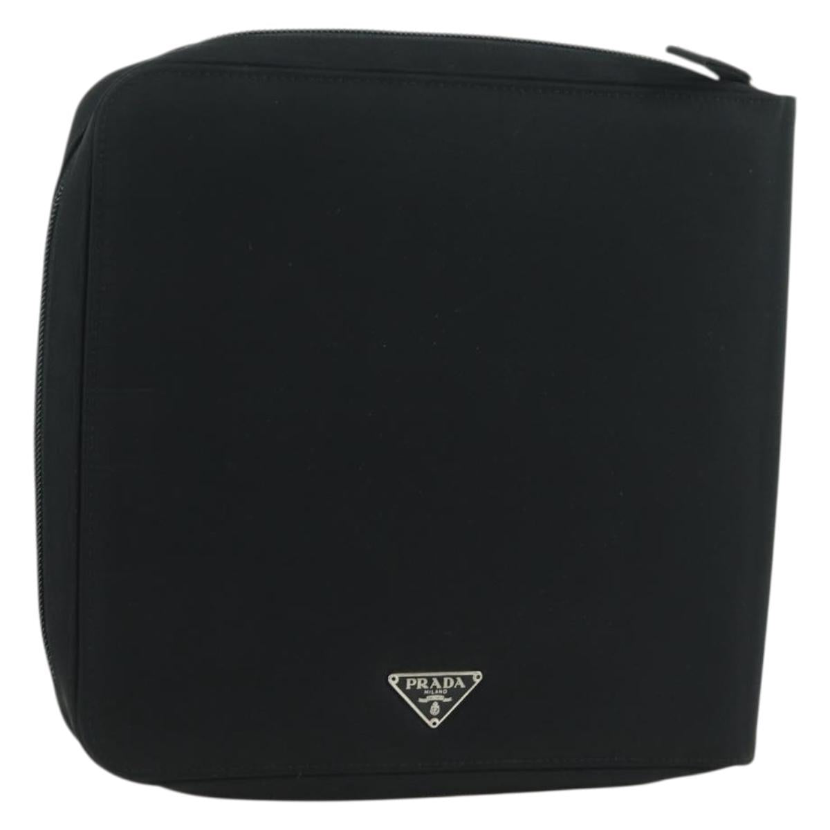 PRADA Mini Disc Case Nylon Black Auth 81379