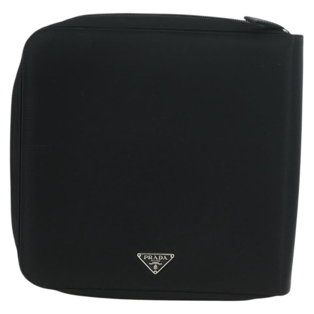 PRADA Mini Disc Case Nylon Black Auth 81379