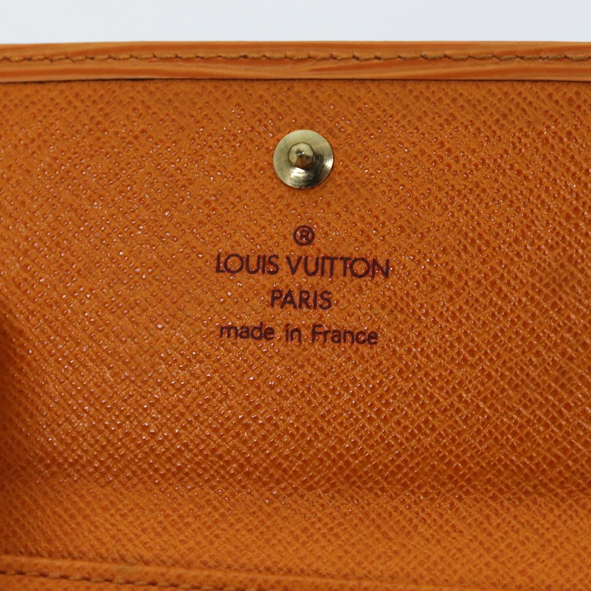 LOUIS VUITTON Epi Porte Monnaie Bier Cartes Crdit Mandarin M6348H LV Auth 81498