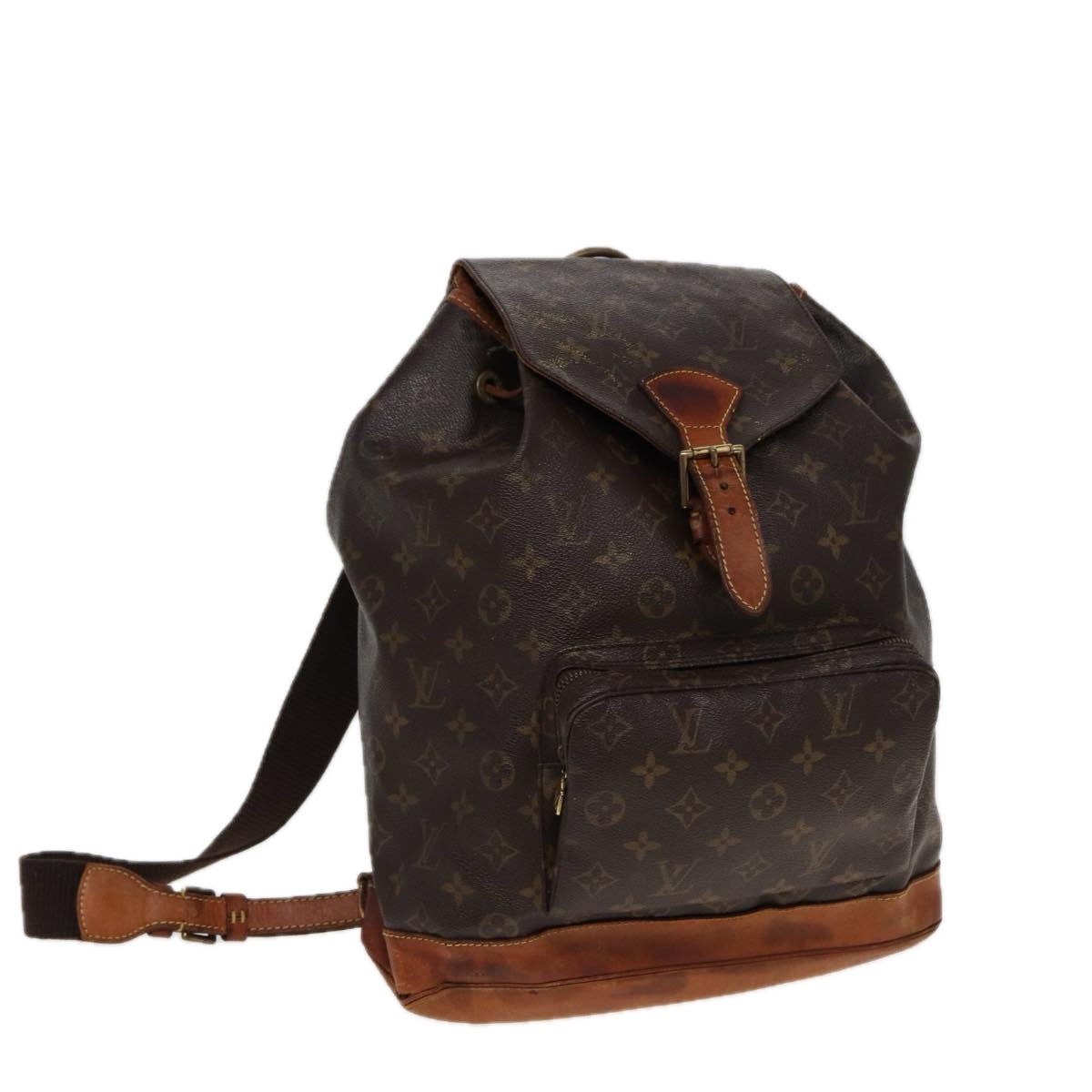 LOUIS VUITTON Monogram Montsouris GM Backpack M51135 LV Auth 81508