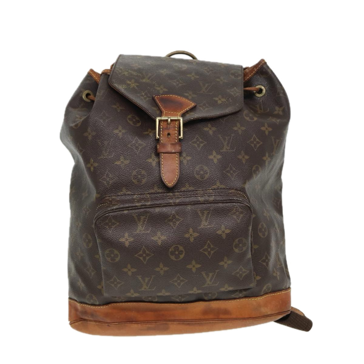 LOUIS VUITTON Monogram Montsouris GM Backpack M51135 LV Auth 81508