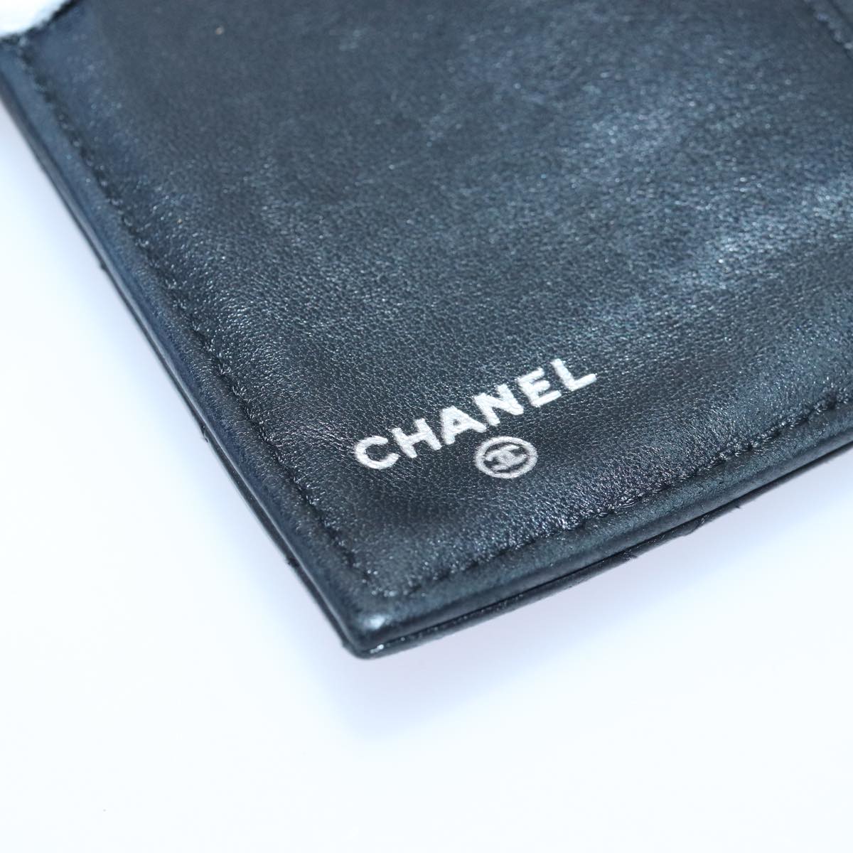 CHANEL Matelasse Long Wallet Leather Black CC Auth 81605