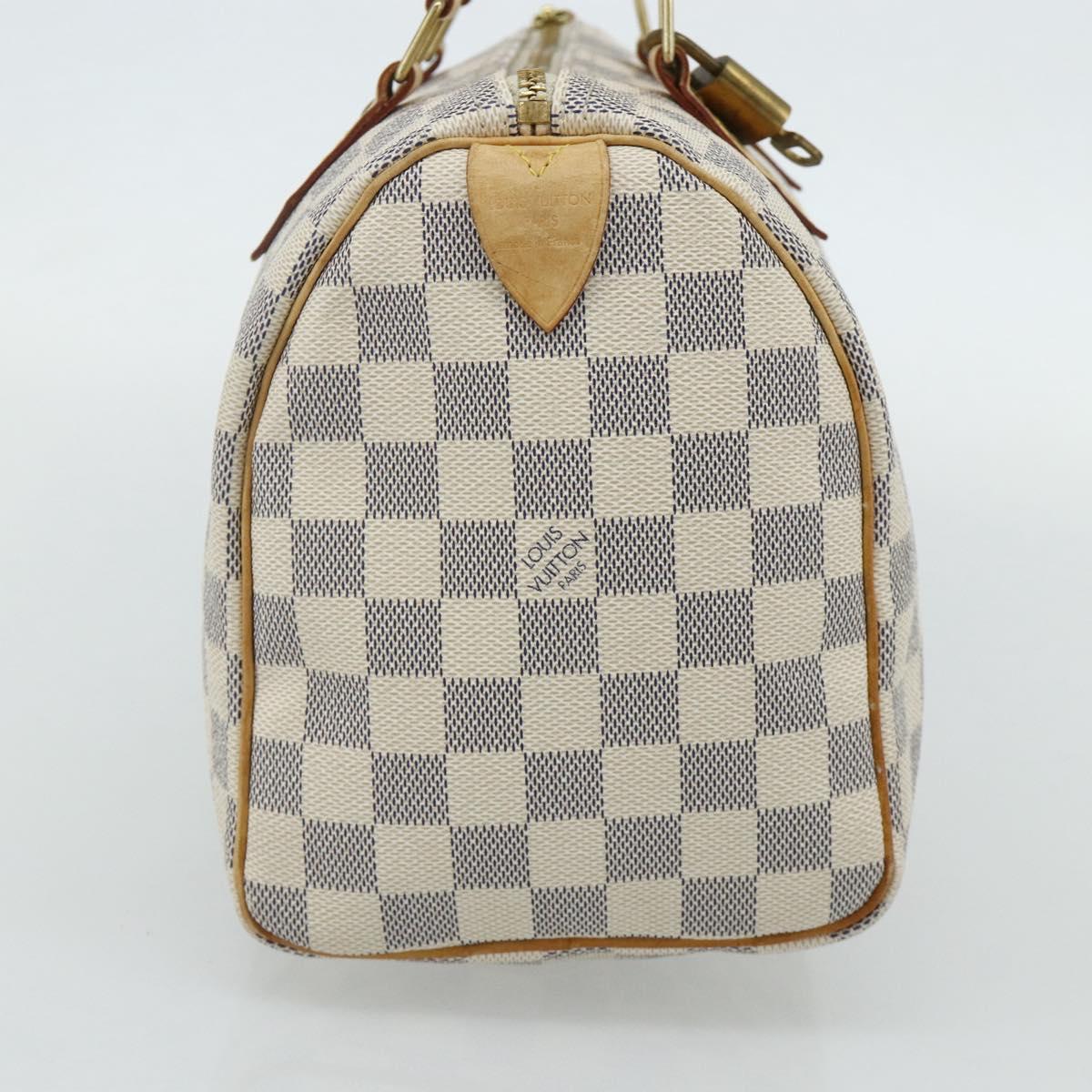 LOUIS VUITTON Damier Azur Speedy 25 Hand Bag N41534 LV Auth 81705