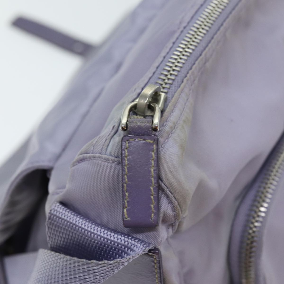 PRADA Shoulder Bag Nylon Purple Auth 81834