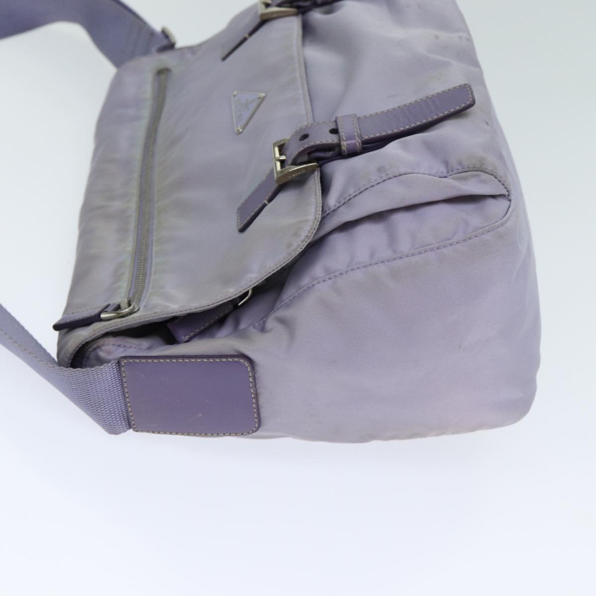 PRADA Shoulder Bag Nylon Purple Auth 81834