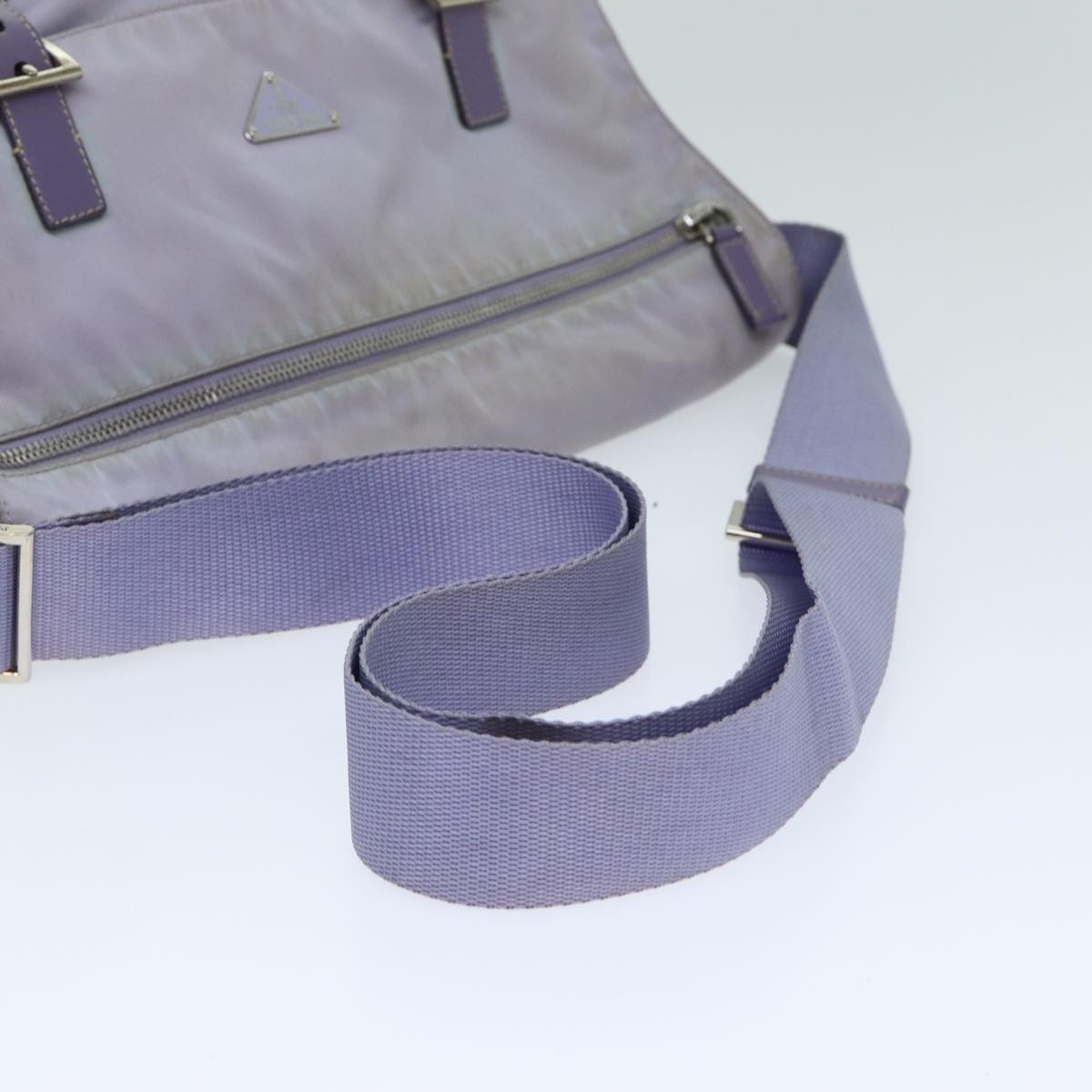 PRADA Shoulder Bag Nylon Purple Auth 81834