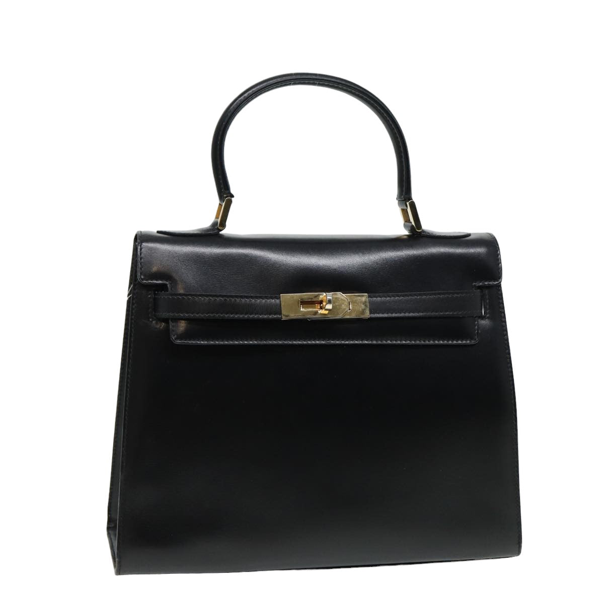 BALLY Hand Bag Leather Black Auth 81879