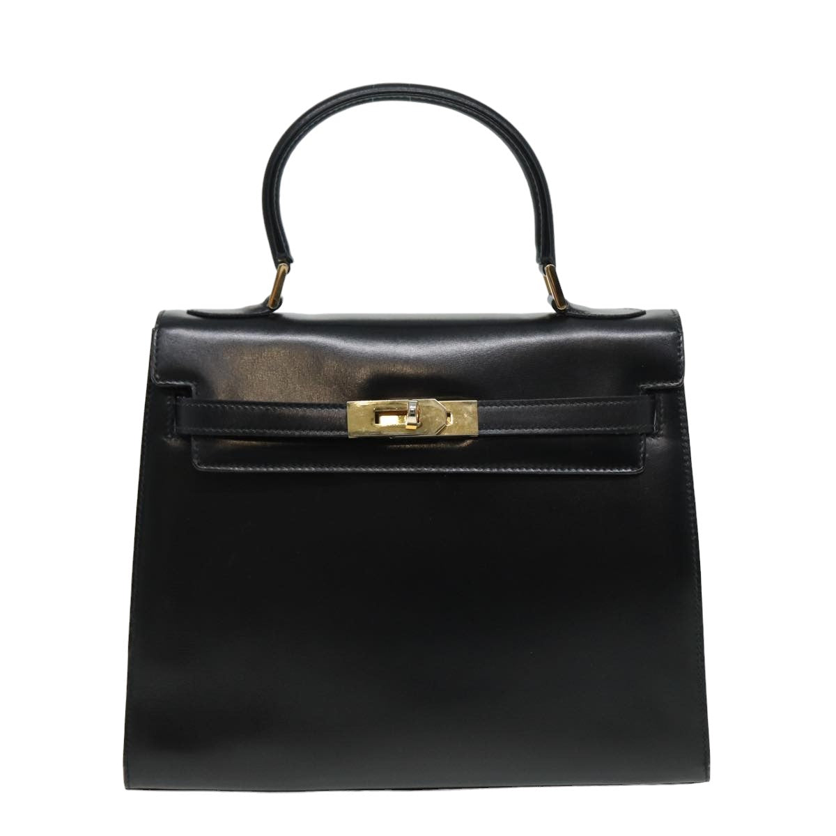 BALLY Hand Bag Leather Black Auth 81879