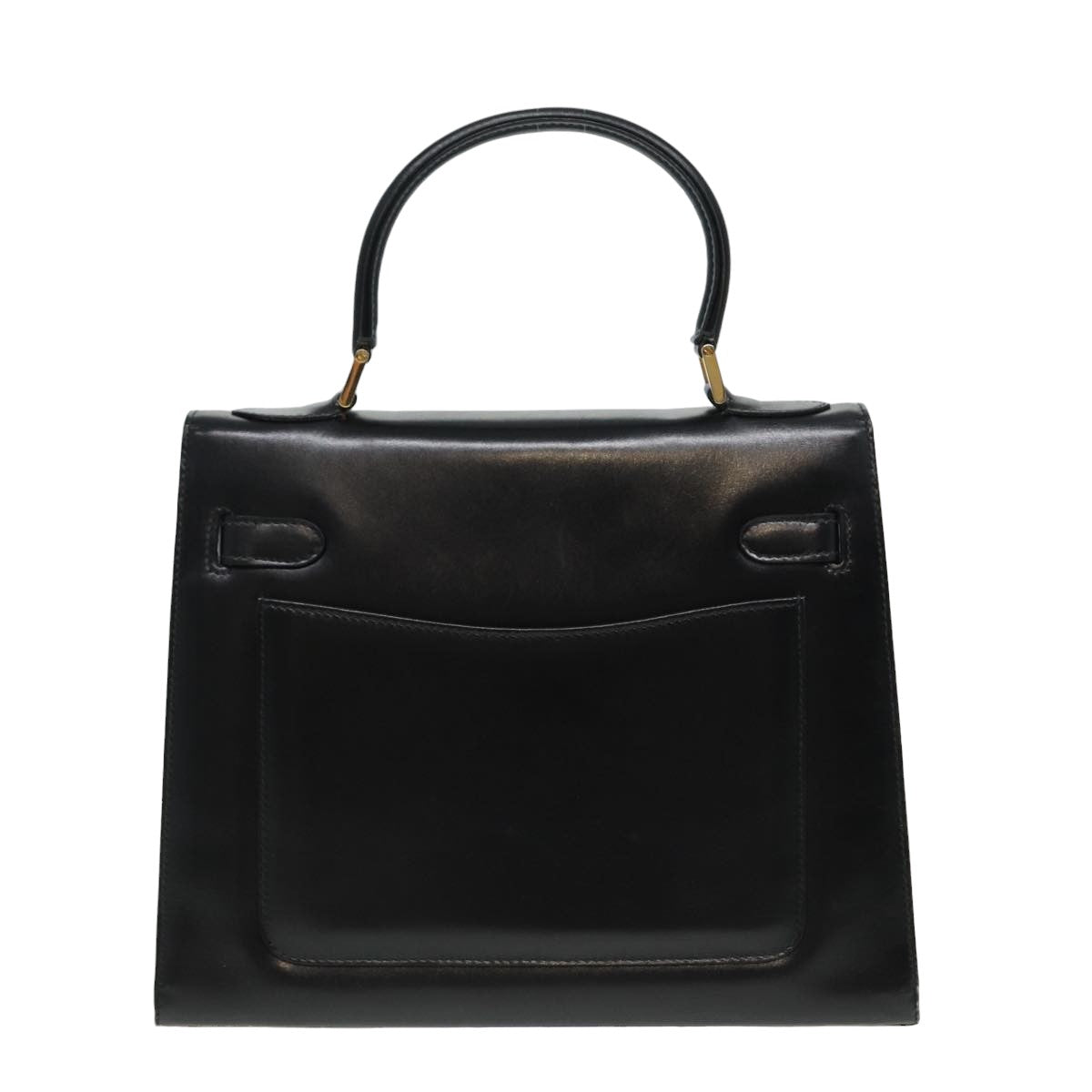 BALLY Hand Bag Leather Black Auth 81879