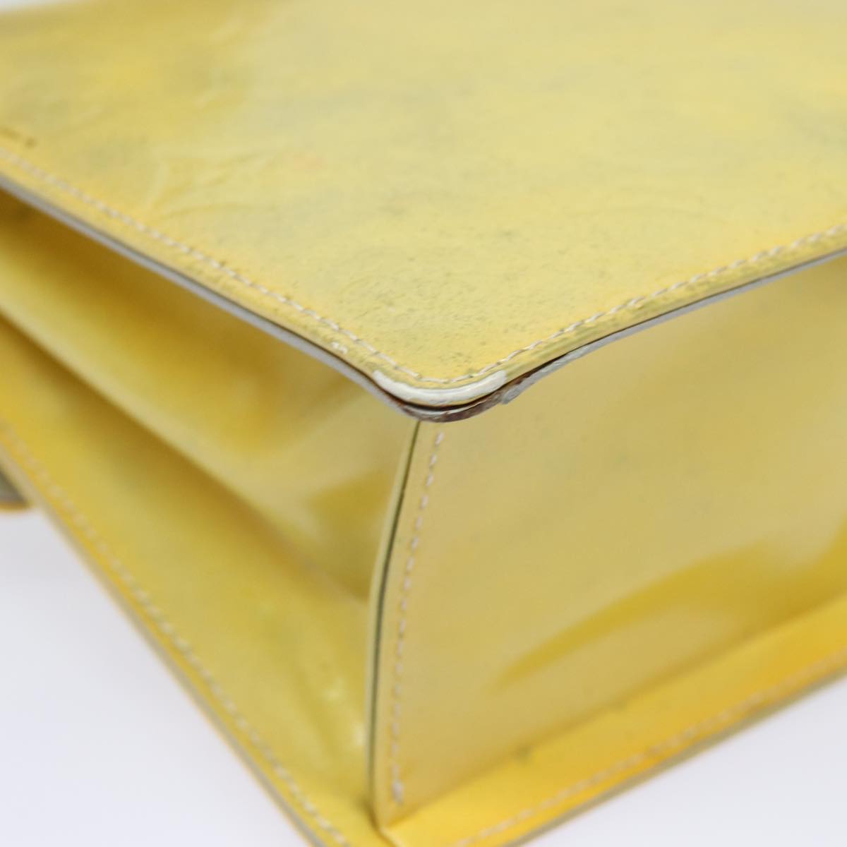 LOUIS VUITTON Monogram Vernis Spring Street Hand Bag Gris M91029 LV Auth 81950