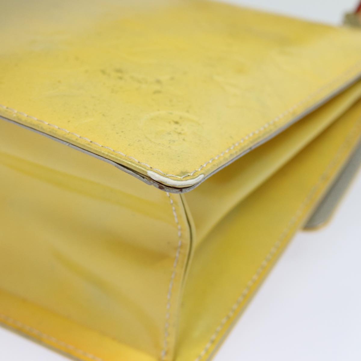 LOUIS VUITTON Monogram Vernis Spring Street Hand Bag Gris M91029 LV Auth 81950