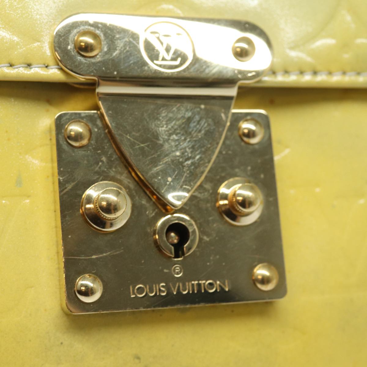 LOUIS VUITTON Monogram Vernis Spring Street Hand Bag Gris M91029 LV Auth 81950