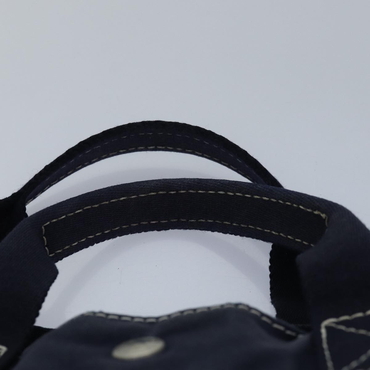 HERMES Deauville MM Tote Bag Canvas Navy Auth 81981