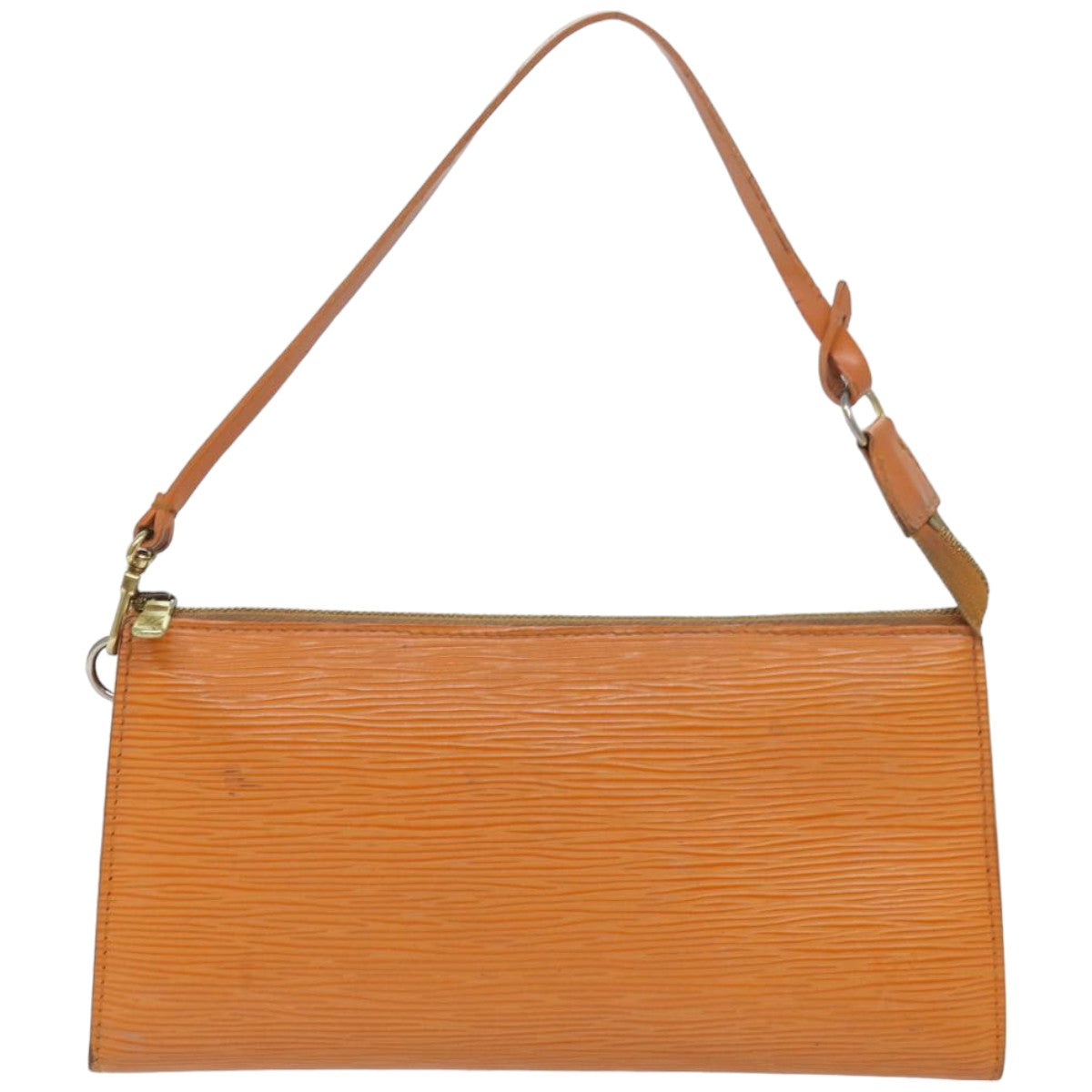 LOUIS VUITTON Epi Pochette Accessoires Pouch Orange Mandarin M5294H Auth 82026