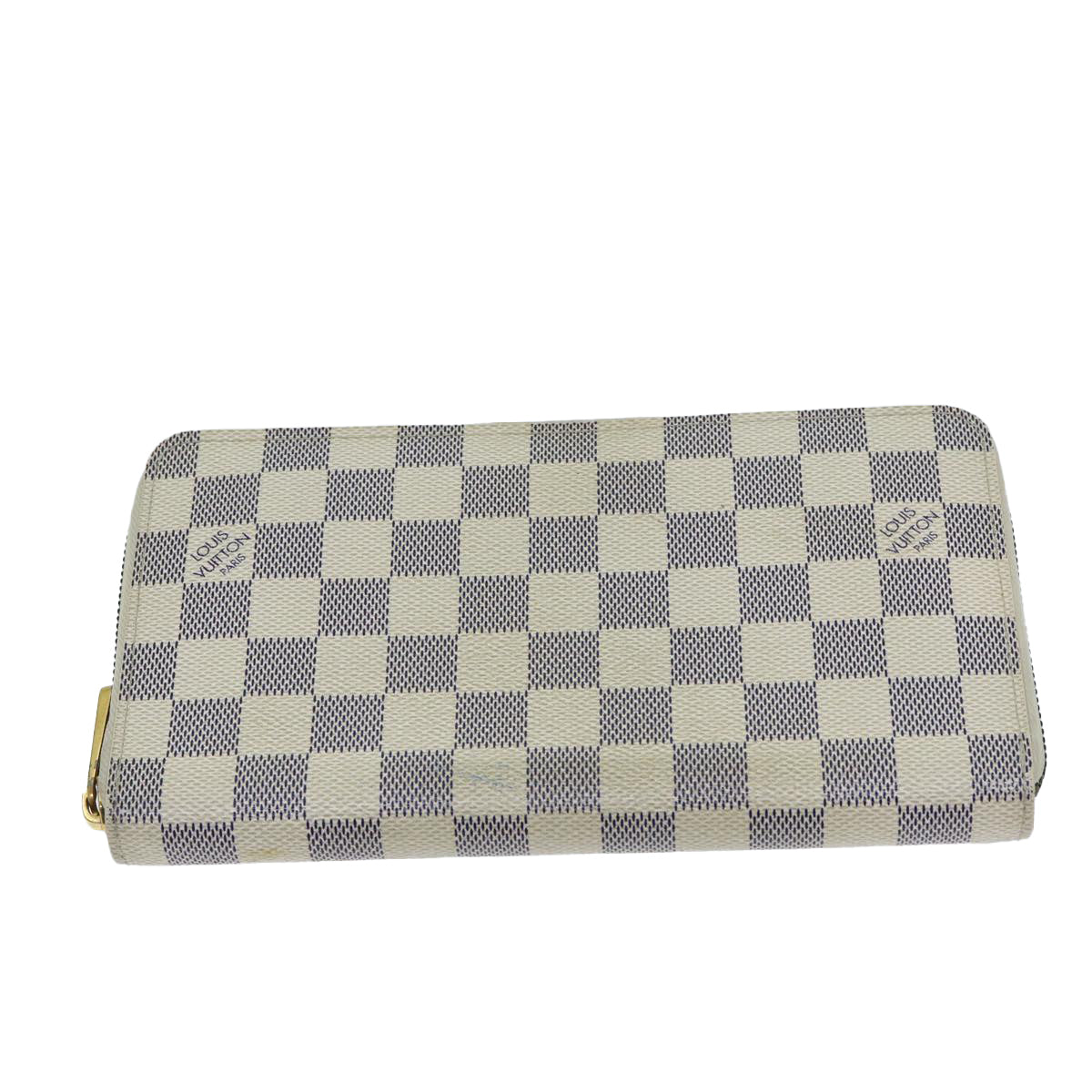 LOUIS VUITTON Damier Azur Zippy Organizer Long Wallet N60012 LV Auth 82048