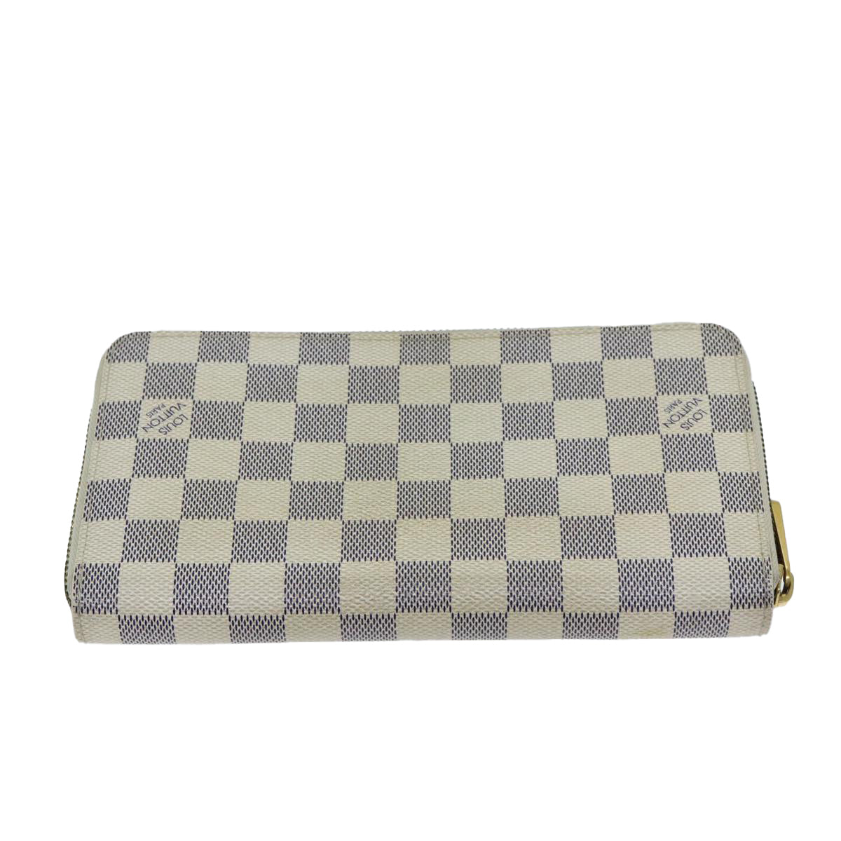 LOUIS VUITTON Damier Azur Zippy Organizer Long Wallet N60012 LV Auth 82048