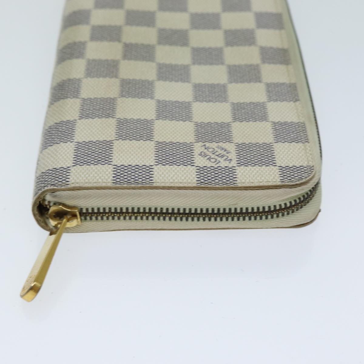 LOUIS VUITTON Damier Azur Zippy Organizer Long Wallet N60012 LV Auth 82048