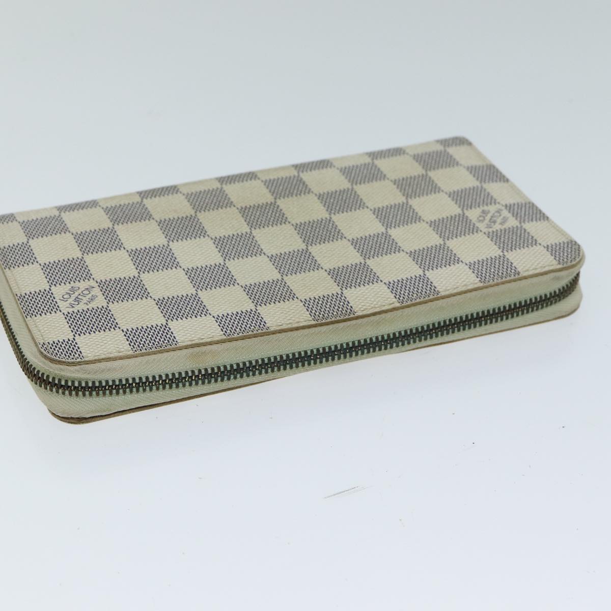 LOUIS VUITTON Damier Azur Zippy Organizer Long Wallet N60012 LV Auth 82048