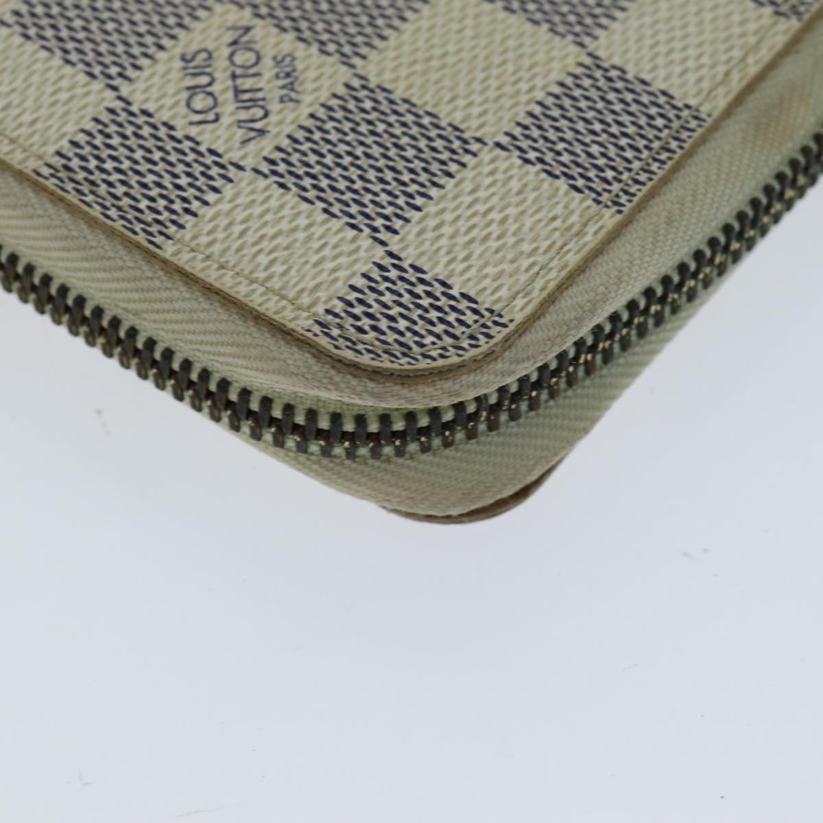 LOUIS VUITTON Damier Azur Zippy Organizer Long Wallet N60012 LV Auth 82048