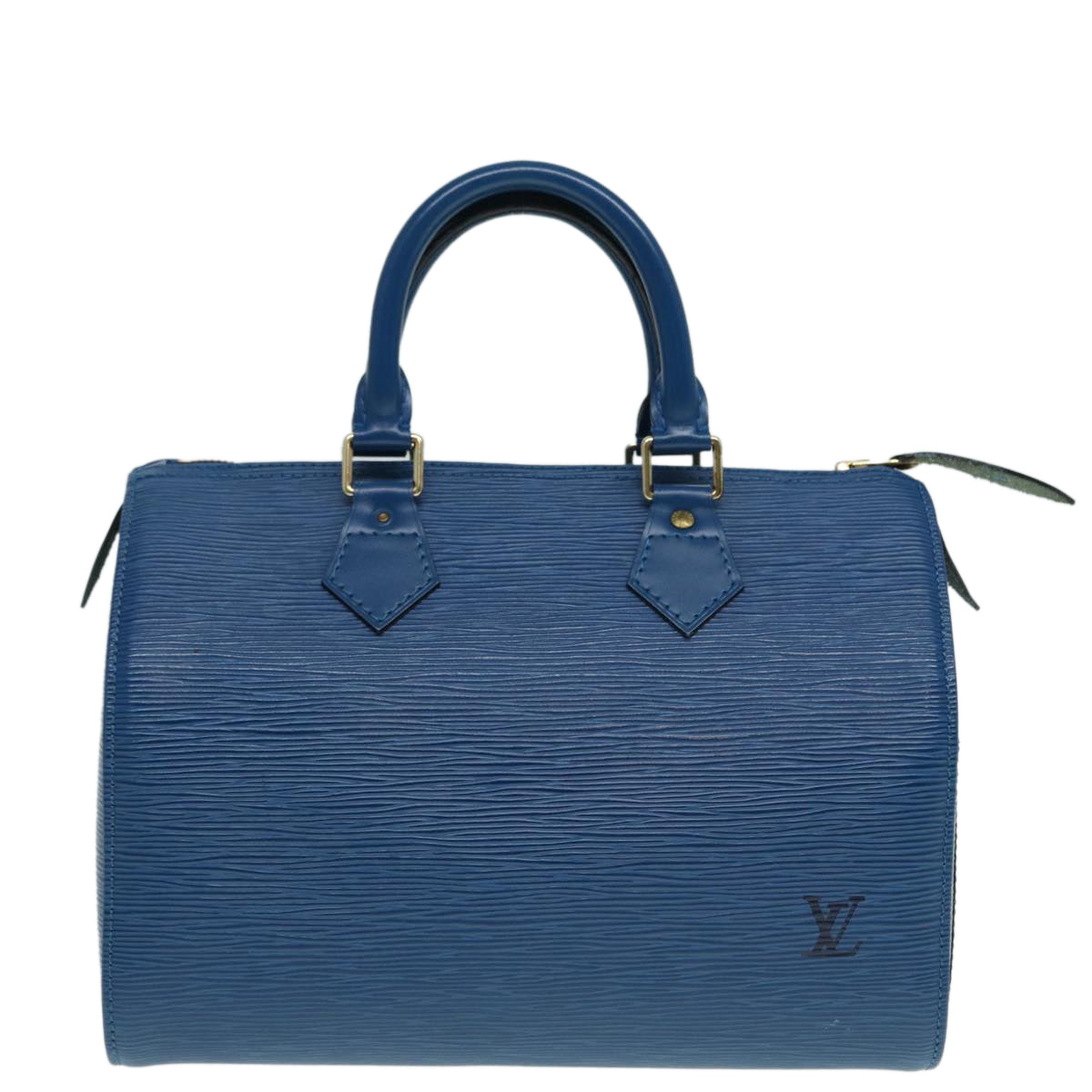 LOUIS VUITTON Epi Speedy 25 Hand Bag Toledo Blue M43015 LV Auth 82060A