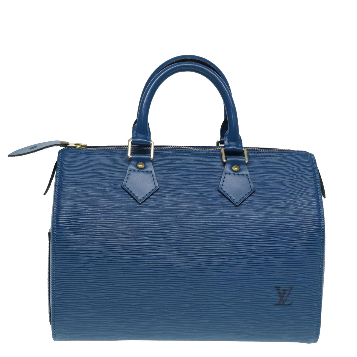 LOUIS VUITTON Epi Speedy 25 Hand Bag Toledo Blue M43015 LV Auth 82060A