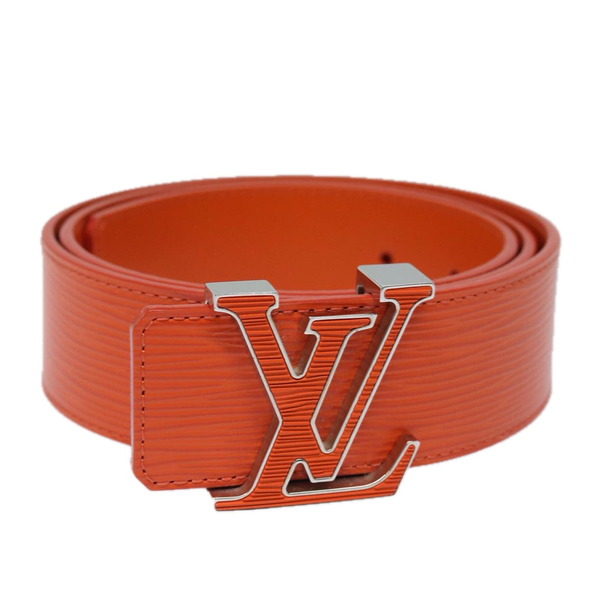 LOUIS VUITTON Epi Ceinture Belt 40.2"" Orange Mandarin M9738X LV Auth 82064