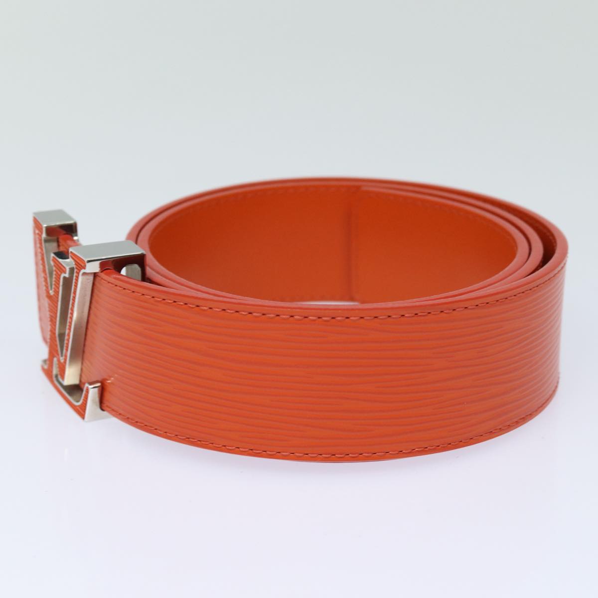 LOUIS VUITTON Epi Ceinture Belt 40.2"" Orange Mandarin M9738X LV Auth 82064