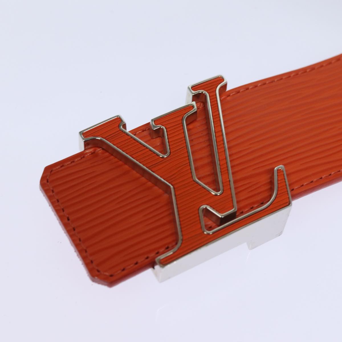 LOUIS VUITTON Epi Ceinture Belt 40.2"" Orange Mandarin M9738X LV Auth 82064