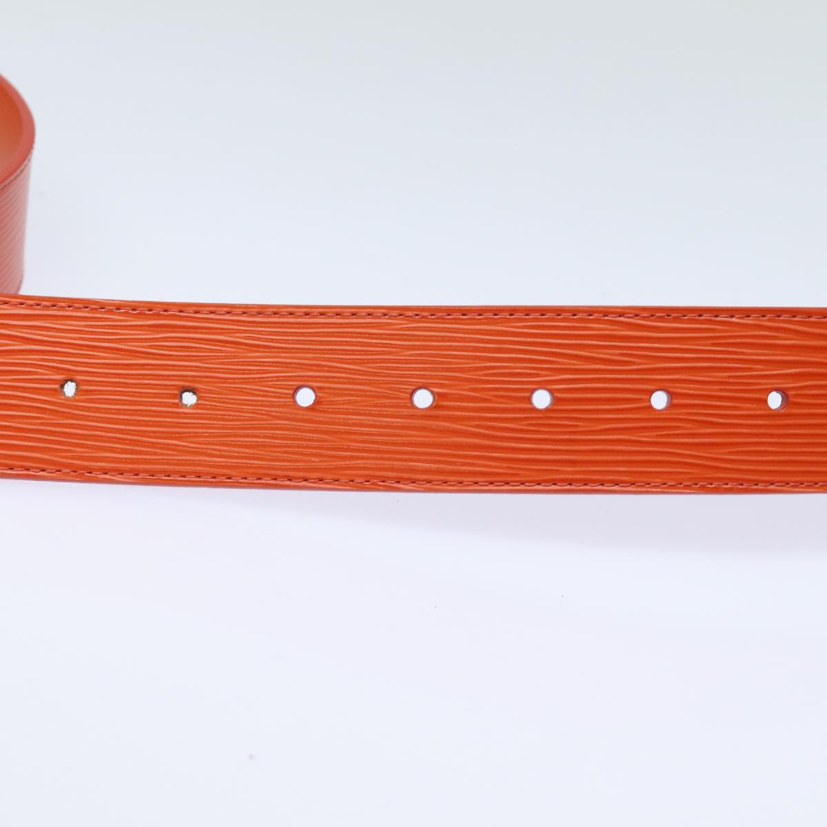 LOUIS VUITTON Epi Ceinture Belt 40.2"" Orange Mandarin M9738X LV Auth 82064