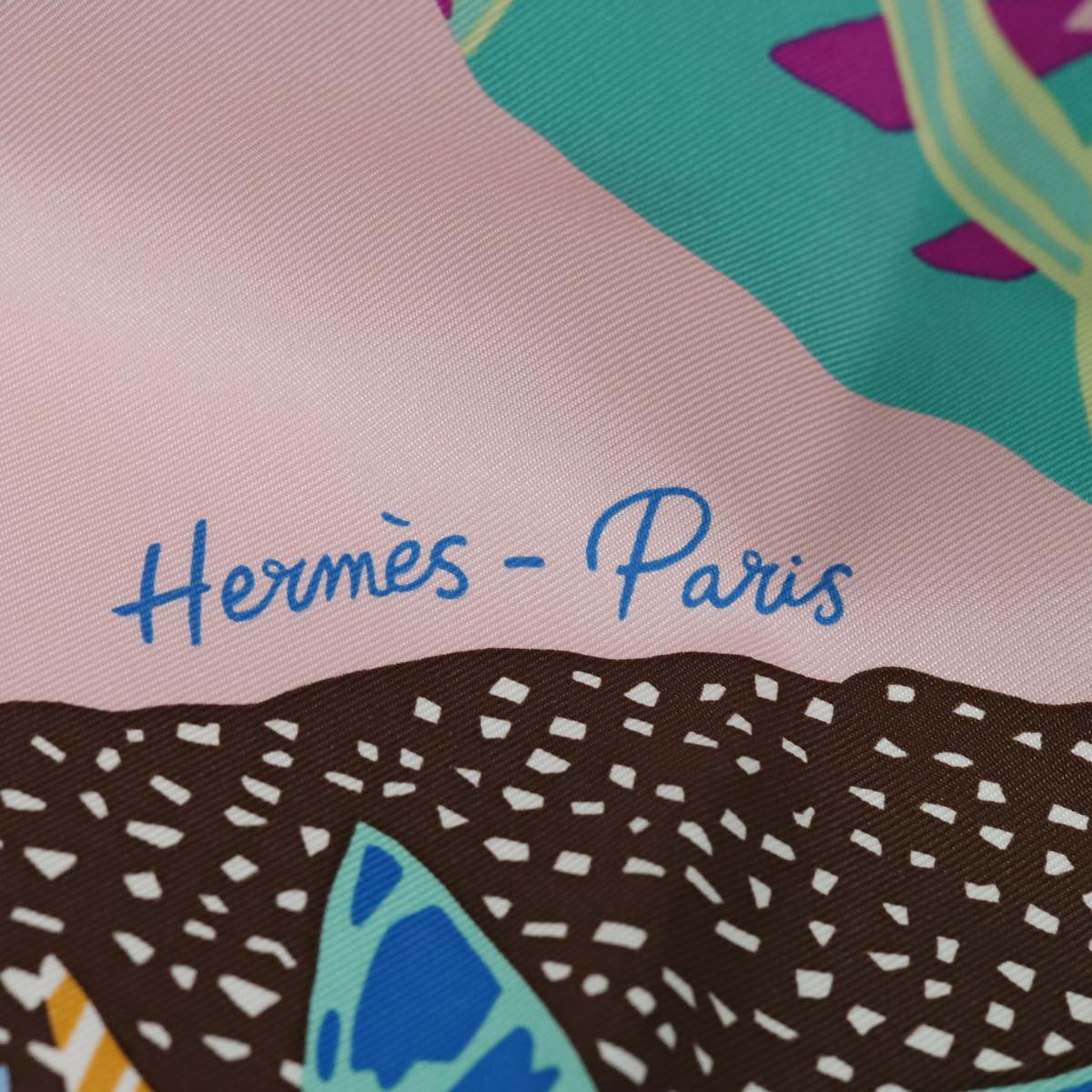 HERMES Carre 90 Scarf En Liberte Silk Multicolor Auth 82077