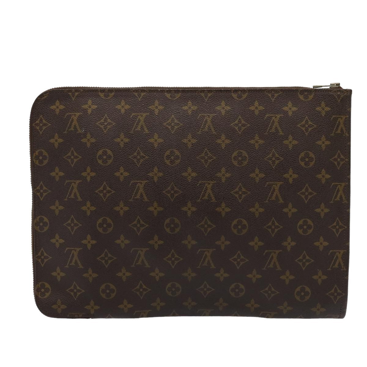 LOUIS VUITTON Monogram Poche Document Briefcase M53400 LV Auth 82087