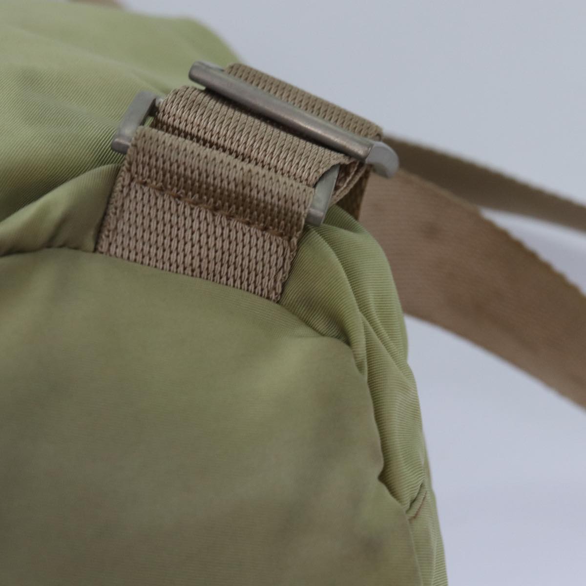 PRADA Backpack Nylon Khaki Auth 82104