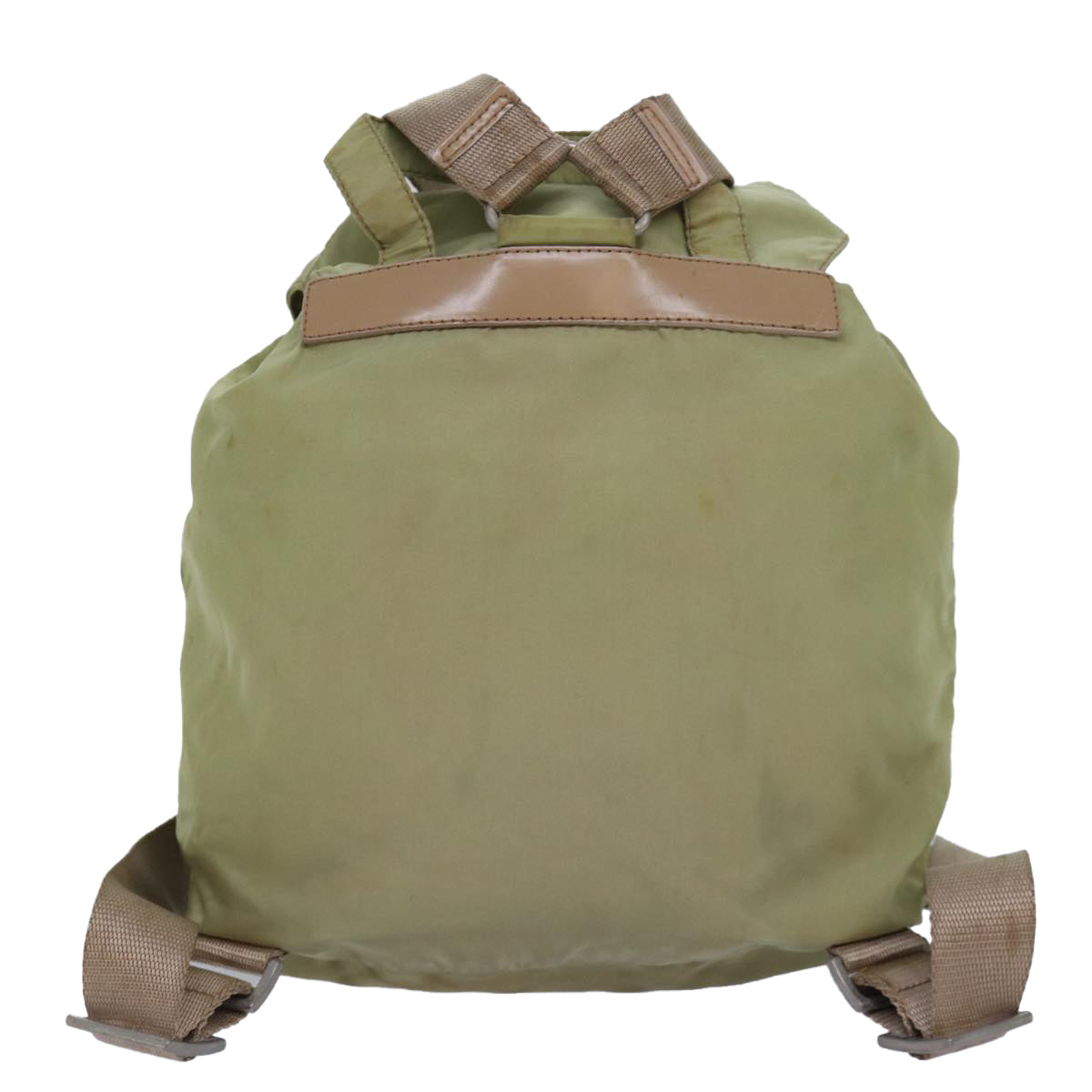 PRADA Backpack Nylon Khaki Auth 82104