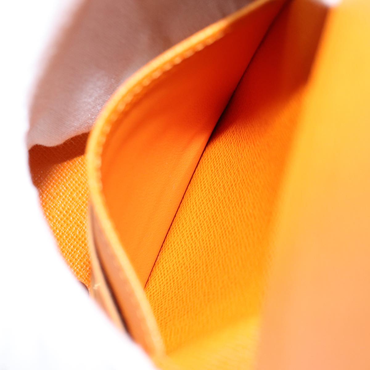 LOUIS VUITTON Epi Portefeuille Elise Wallet Orange Mandarin M6348H LV Auth 82175A