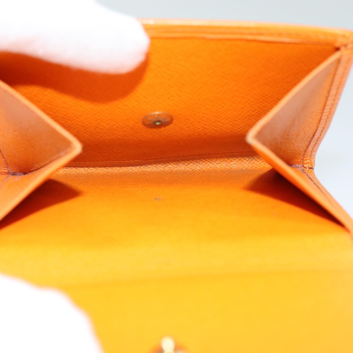 LOUIS VUITTON Epi Portefeuille Elise Wallet Orange Mandarin M6348H LV Auth 82175A