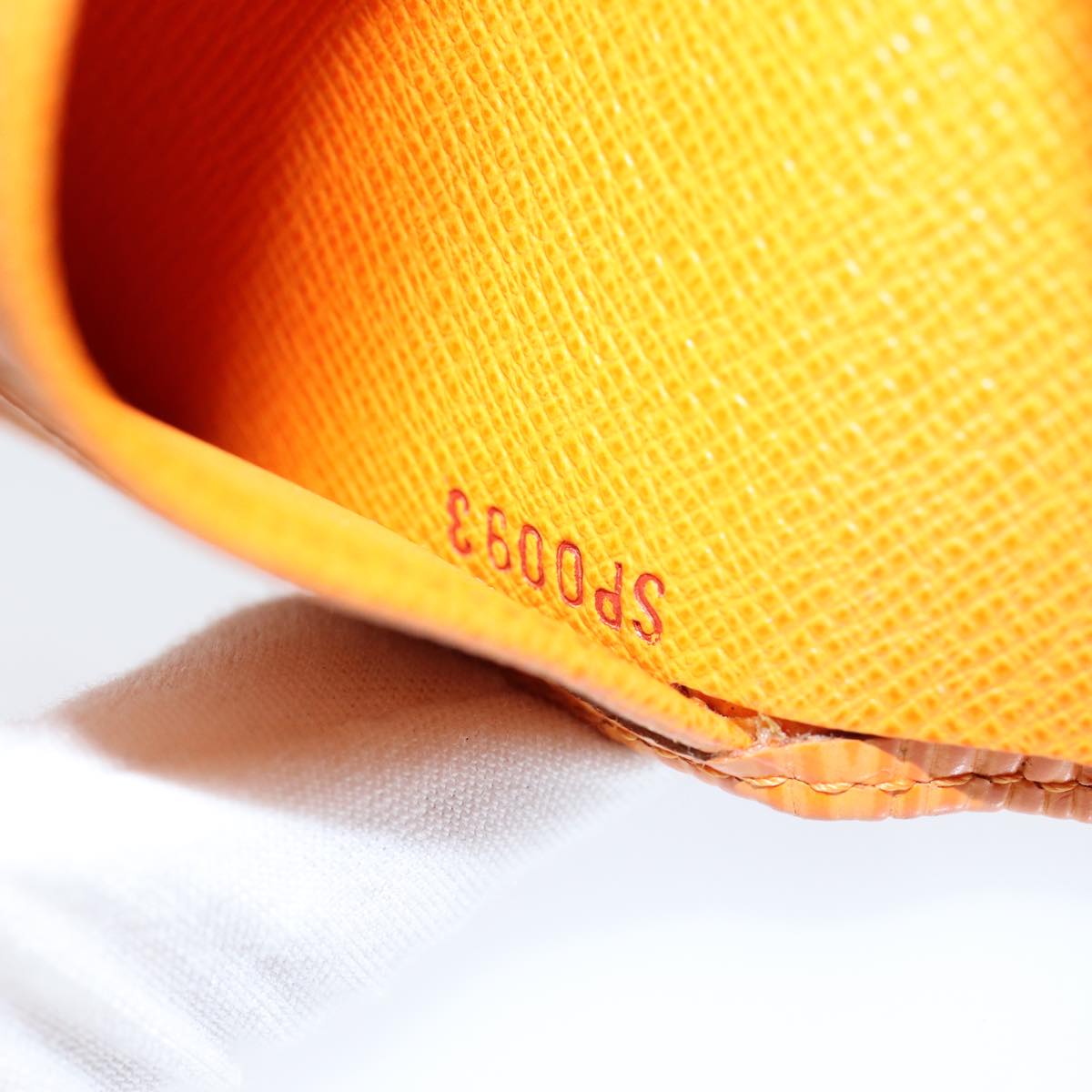 LOUIS VUITTON Epi Portefeuille Elise Wallet Orange Mandarin M6348H LV Auth 82175A