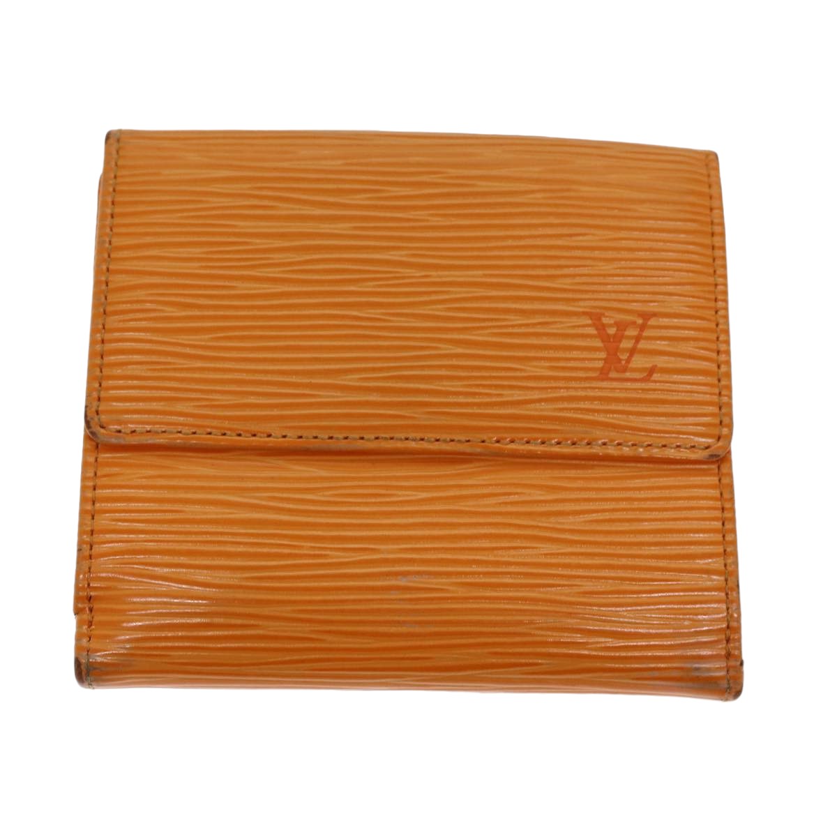 LOUIS VUITTON Epi Portefeuille Elise Wallet Orange Mandarin M6348H LV Auth 82175A