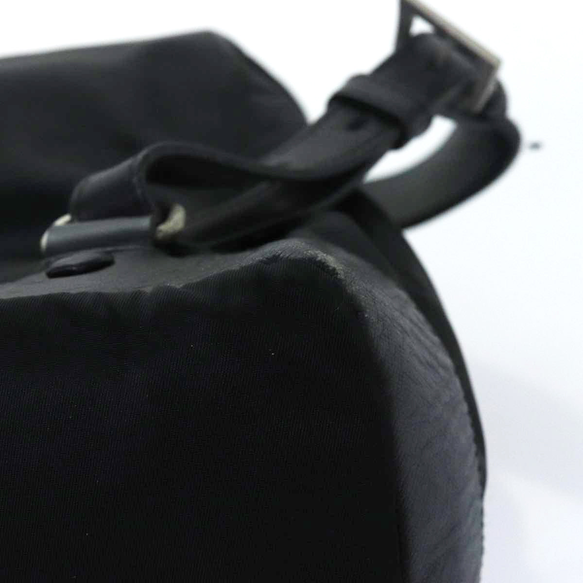 PRADA Backpack Nylon Black Auth 82188