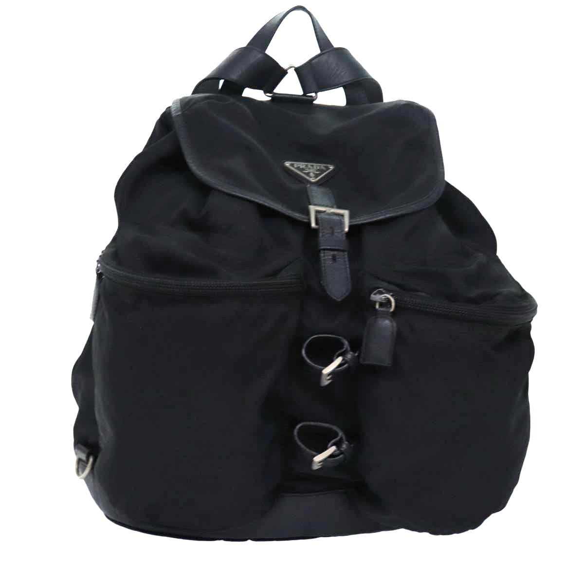 PRADA Backpack Nylon Black Auth 82188