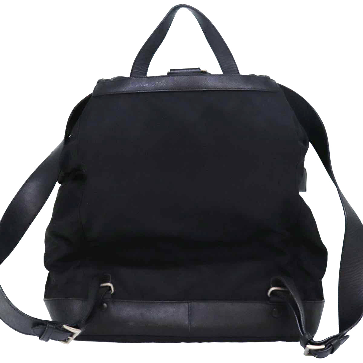 PRADA Backpack Nylon Black Auth 82188