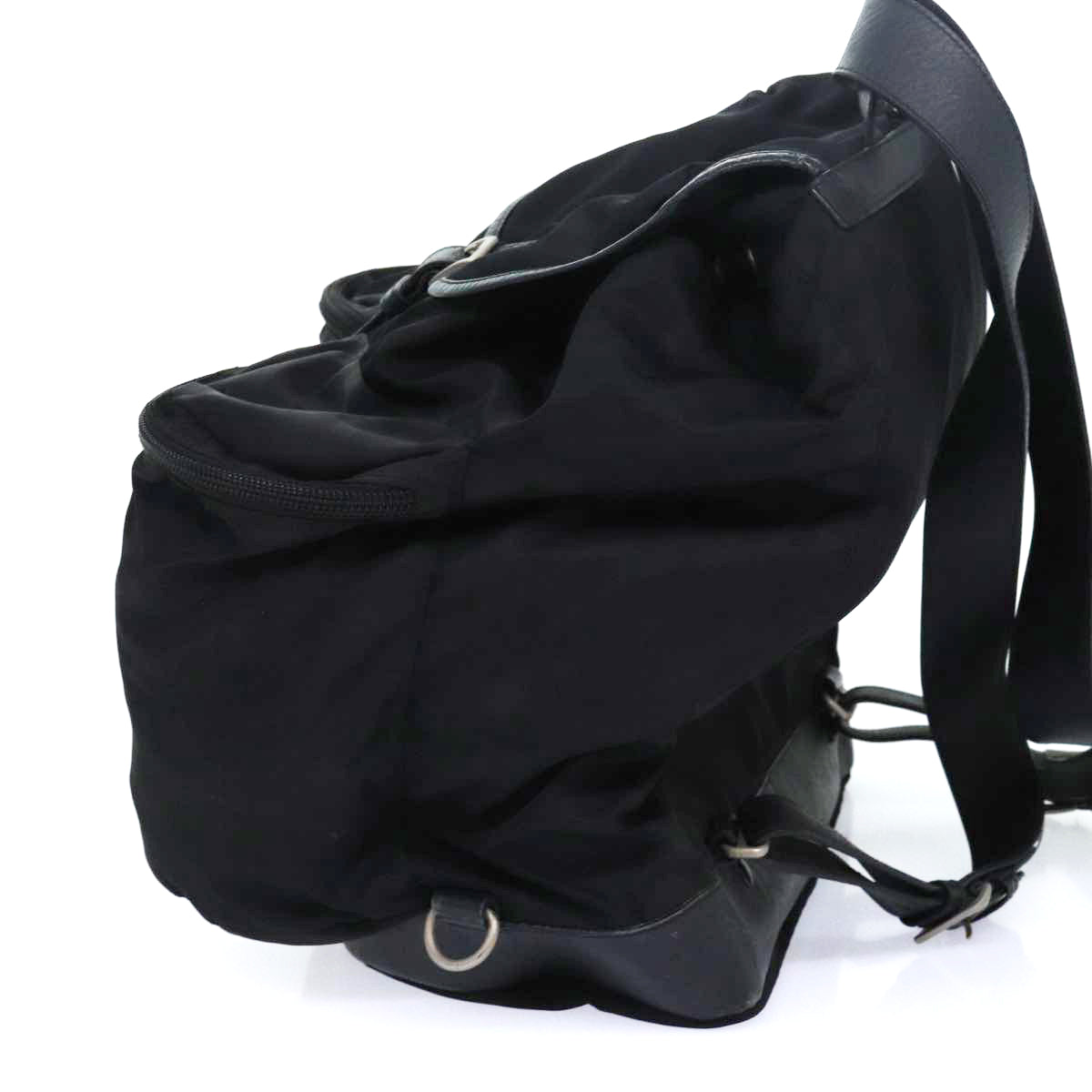 PRADA Backpack Nylon Black Auth 82188